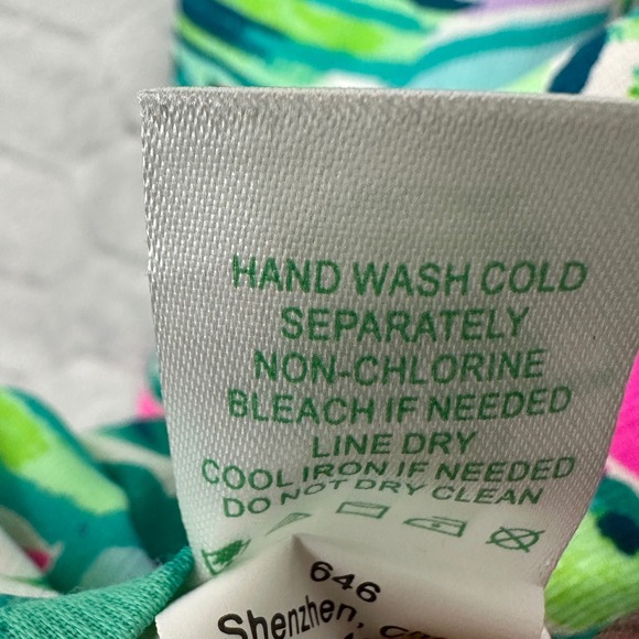 NWT Lilly Pulitzer Vena Halter Shift Dress 12 Beaded Tropical Print Pink Green‎ - Picture 5 of 8
